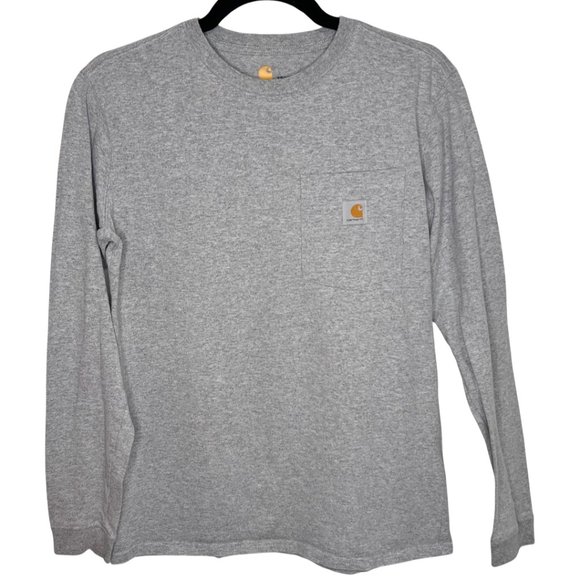 Carhartt Gray Long Sleeve Pocket Tee - Picture 1 of 5